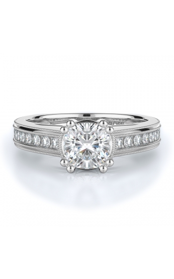 Sidestone Style Diamond Engagement ring 
(Center Diamond Not Included)