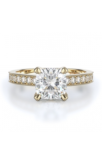 Sidestone Style Diamond Engagement ring 
(Center Diamond Not Included)