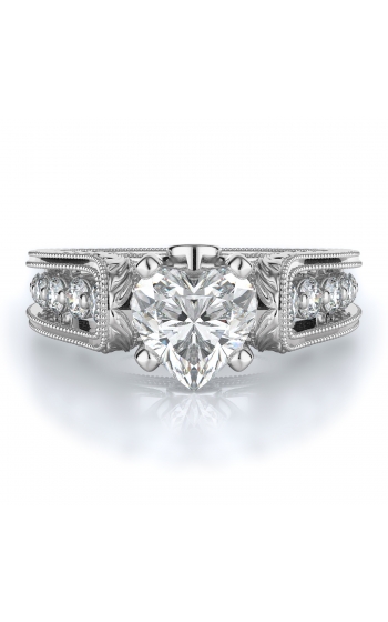 Sidestone Style Diamond Engagement ring 
(Center Diamond Not Included)