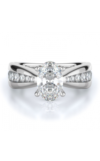 Sidestone Style Diamond Engagement ring 
(Center Diamond Not Included)