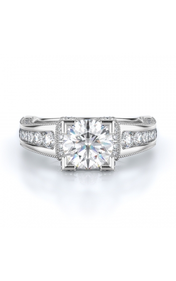 Sidestone Style Diamond Engagement ring 
(Center Diamond Not Included)