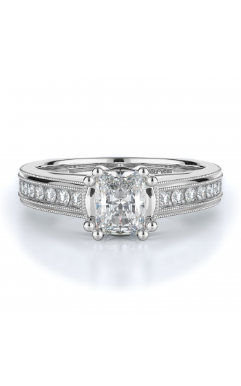 Sidestone Style Diamond Engagement ring 
(Center Diamond Not Included)