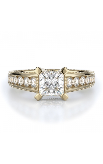 Sidestone Style Diamond Engagement ring 
(Center Diamond Not Included)