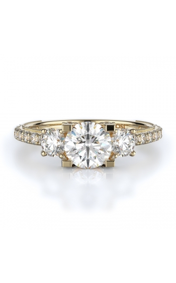 Three stone Style Diamond Engagement ring 
(Center Diamond Not Included)