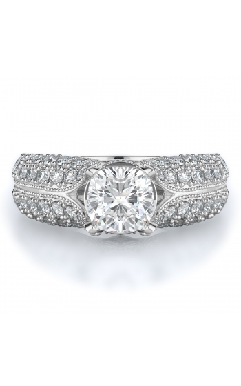 Sidestone Style Diamond Engagement ring 
(Center Diamond Not Included)