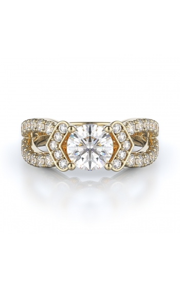Sidestone Style Diamond Engagement ring 
(Center Diamond Not Included)