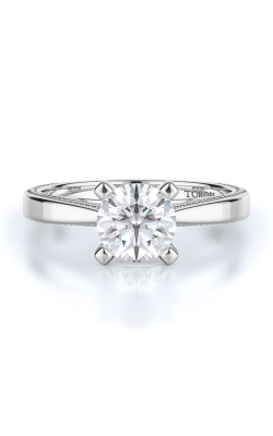 Solitaire Style Diamond Engagement Ring 
(Center Diamond Not Included)