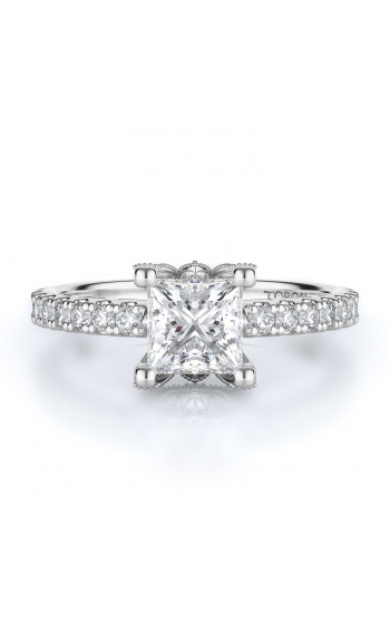 Sidestone Style Diamond Engagement ring 
(Center Diamond Not Included)