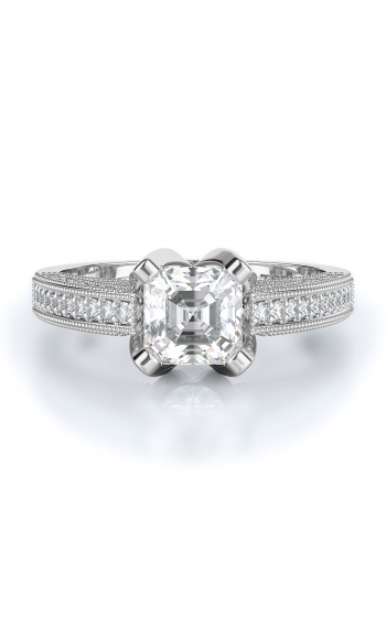 Sidestone Style Diamond Engagement ring 
(Center Diamond Not Included)