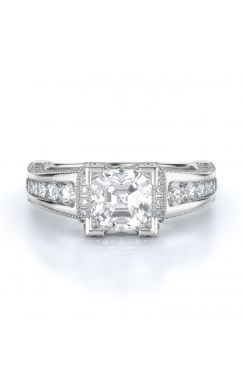 Sidestone Style Diamond Engagement ring 
(Center Diamond Not Included)