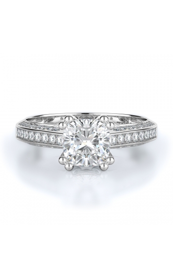 Sidestone Style Diamond Engagement ring 
(Center Diamond Not Included)