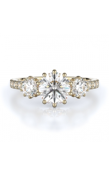 Three stone Style Diamond Engagement ring 
(Center Diamond Not Included)