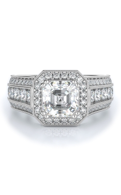 Halo Style Diamond Engagement Ring 
(Center Diamond Not Included)