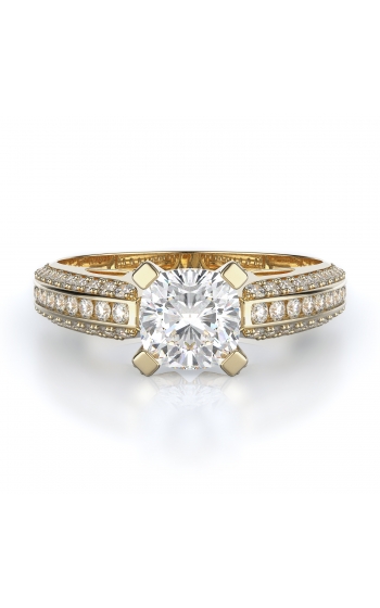 Sidestone Style Diamond Engagement ring 
(Center Diamond Not Included)