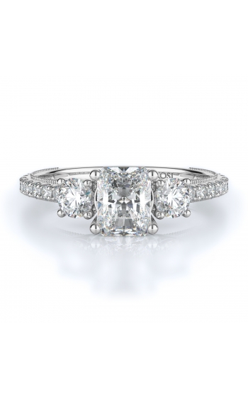 Three stone Style Diamond Engagement ring 
(Center Diamond Not Included)