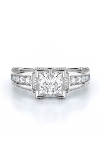 Sidestone Style Diamond Engagement ring 
(Center Diamond Not Included)