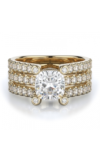 Sidestone Style Diamond Engagement ring 
(Center Diamond Not Included)
