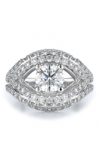 Sidestone Style Diamond Engagement ring 
(Center Diamond Not Included)