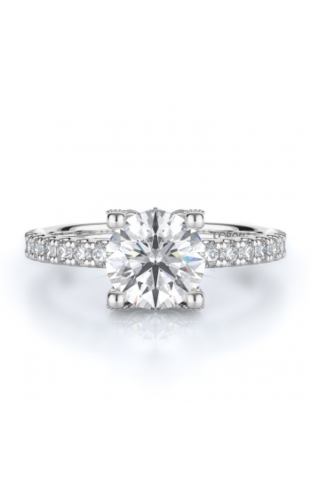 Sidestone Style Diamond Engagement ring 
(Center Diamond Not Included)