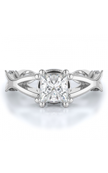 Sidestone Style Diamond Engagement ring 
(Center Diamond Not Included)