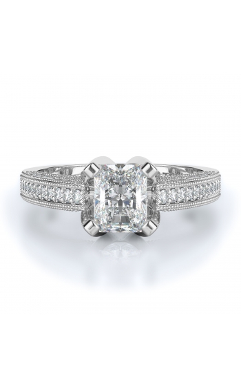 Sidestone Style Diamond Engagement ring 
(Center Diamond Not Included)