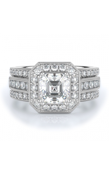 Halo Style Diamond Engagement ring 
(Center Diamond Not Included)