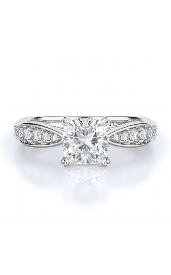 Sidestone Style Diamond Engagement ring 
(Center Diamond Not Included)