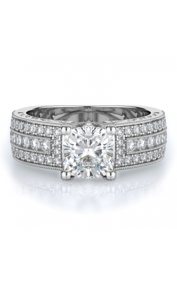 Sidestone Style Diamond Engagement ring 
(Center Diamond Not Included)