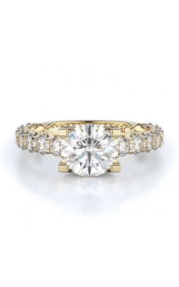 Sidestone Style Diamond Engagement ring 
(Center Diamond Not Included)