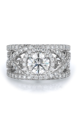 Halo Style Diamond Engagement Ring 
(Center Diamond Not Included)