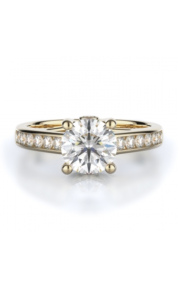 Sidestone Style Diamond Engagement ring 
(Center Diamond Not Included)