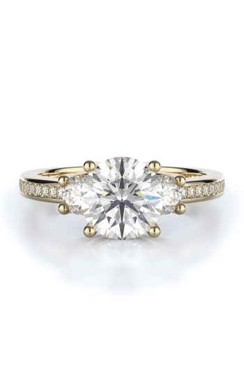 Three stone Style Diamond Engagement ring 
(Center Diamond Not Included)