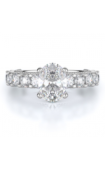 Sidestone Style Diamond Engagement ring 
(Center Diamond Not Included)