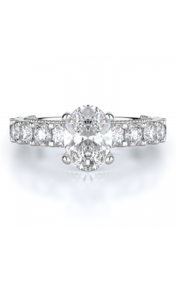 Sidestone Style Diamond Engagement ring 
(Center Diamond Not Included)