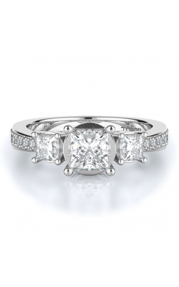 Three stone Style Diamond Engagement ring 
(Center Diamond Not Included)