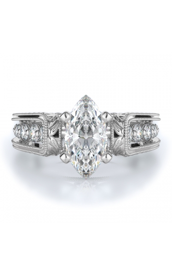 Sidestone Style Diamond Engagement ring 
(Center Diamond Not Included)