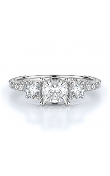 Three stone Style Diamond Engagement ring 
(Center Diamond Not Included)