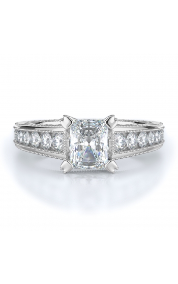 Sidestone Style Diamond Engagement ring 
(Center Diamond Not Included)