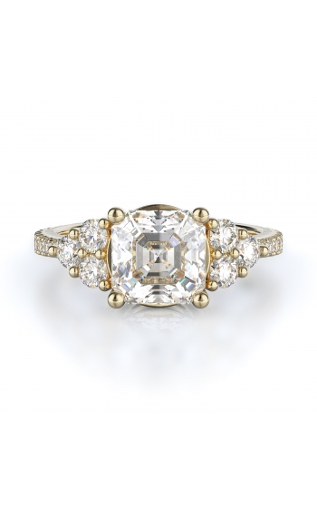 Sidestone Style Diamond Engagement ring 
(Center Diamond Not Included)