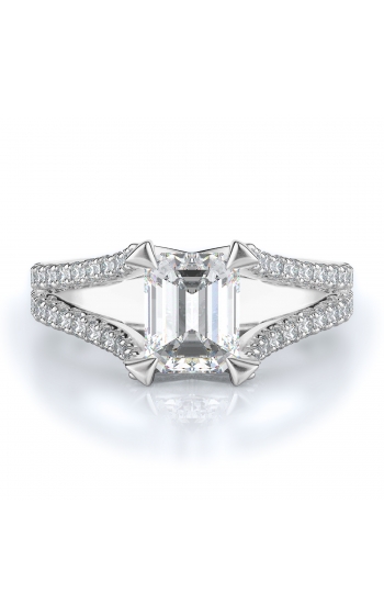 Sidestone Style Diamond Engagement ring 
(Center Diamond Not Included)