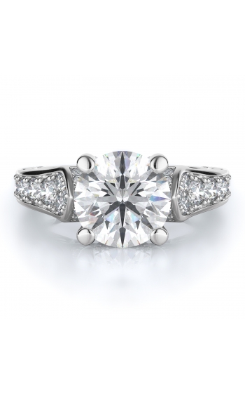 Sidestone Style Diamond Engagement ring 
(Center Diamond Not Included)