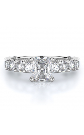 Sidestone Style Diamond Engagement ring 
(Center Diamond Not Included)