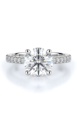Sidestone Style Diamond Engagement Ring 
(Center Diamond Not Included)
