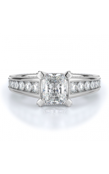 Sidestone Style Diamond Engagement ring 
(Center Diamond Not Included)