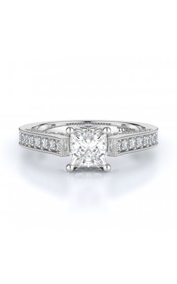 Sidestone Style Diamond Engagement ring 
(Center Diamond Not Included)