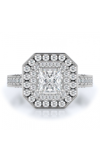 Halo Style Diamond Engagement ring 
(Center Diamond Not Included)