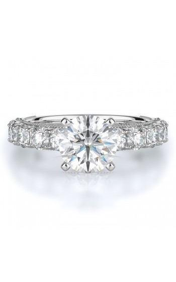 Sidestone Style Diamond Engagement ring 
(Center Diamond Not Included)