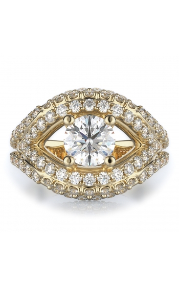 Sidestone Style Diamond Engagement ring 
(Center Diamond Not Included)