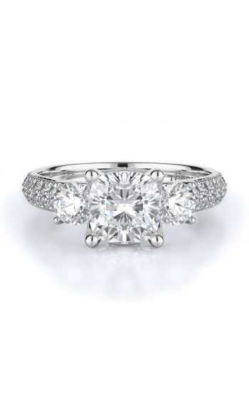 Three stone Style Diamond Engagement ring 
(Center Diamond Not Included)