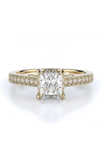 Sidestone Style Diamond Engagement ring 
(Center Diamond Not Included)